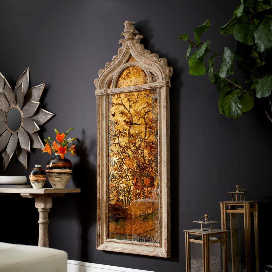 Graphite floral mirror. - The Nifty Decor