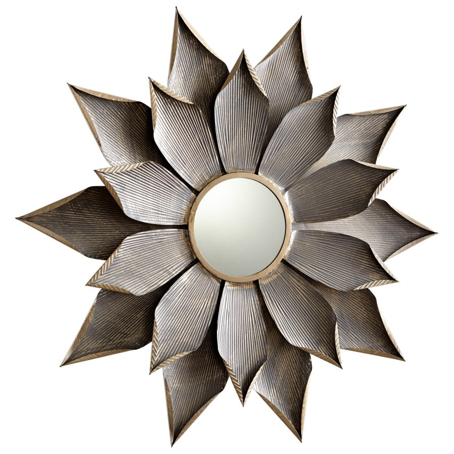 Graphite floral mirror. - The Nifty Decor