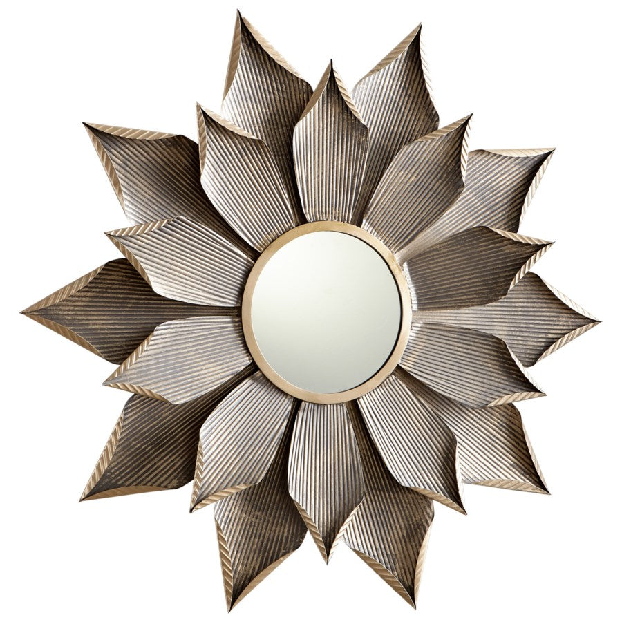 Graphite floral mirror. - The Nifty Decor