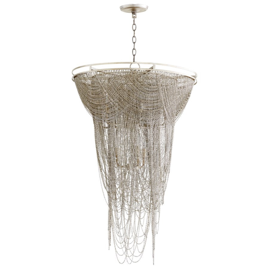 Beading layer Silver leaf chandeliers - The Nifty Decor
