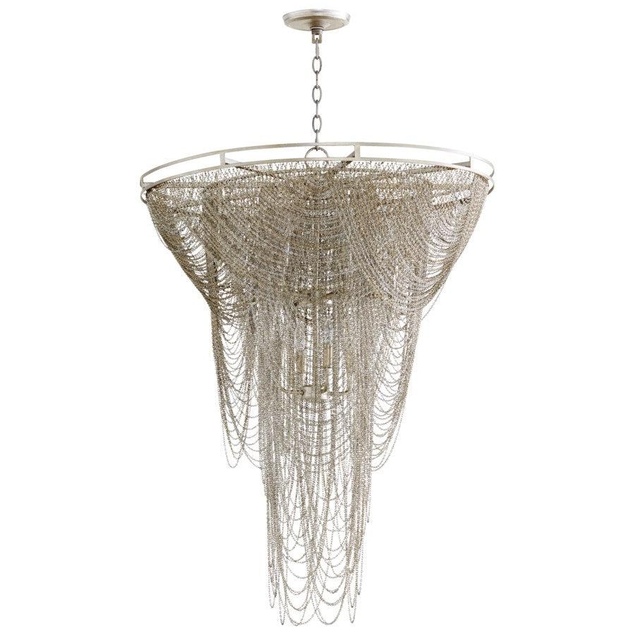 Beading layer Silver leaf chandeliers - The Nifty Decor