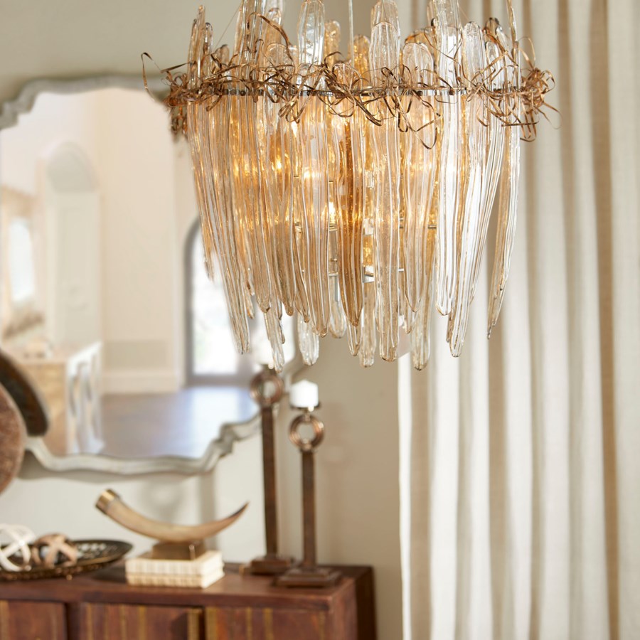 Copper chandelier - The Nifty Decor