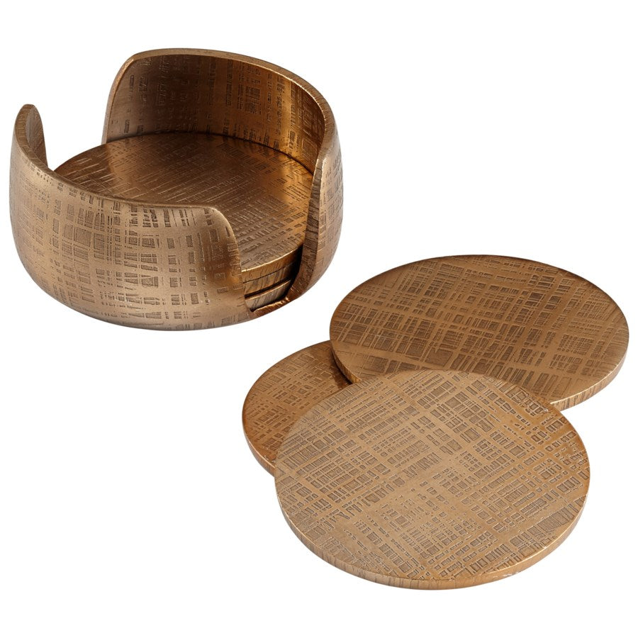 Golden colour Coasters - The Nifty Decor