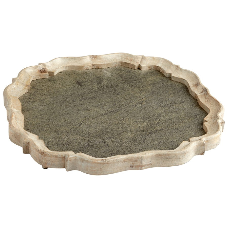 Wood and stone finish tray - The Nifty Decor