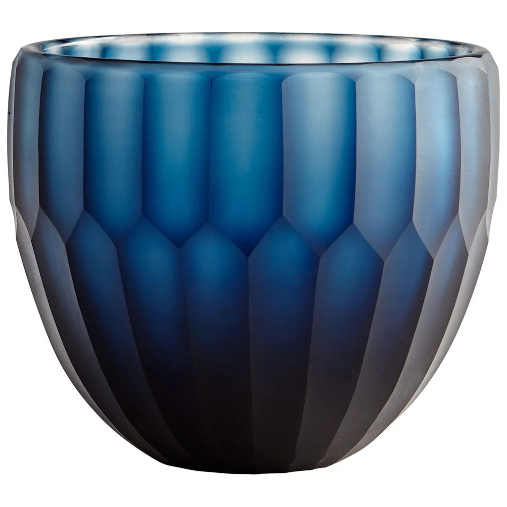 Tulip Blue Glass Bowl - Bombay Mercantile