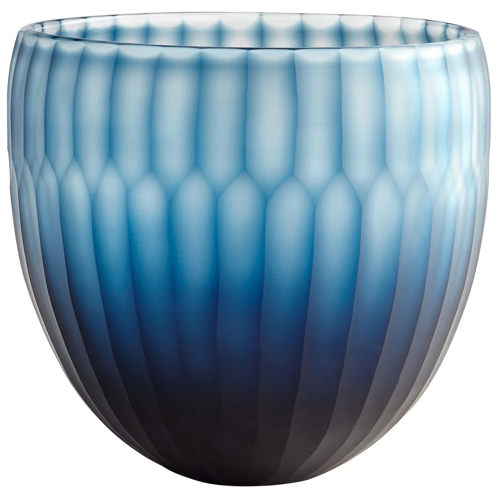 Tulip Blue Glass Bowl - Bombay Mercantile