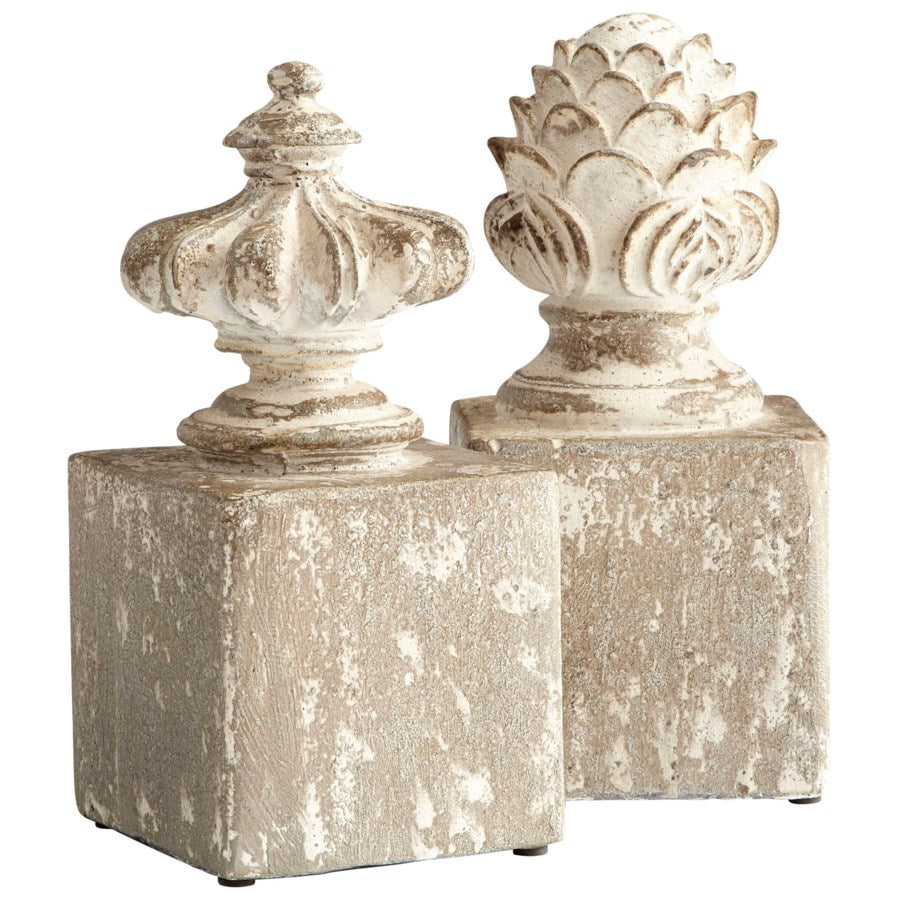 Mismatched toppers bookends - The Nifty Decor