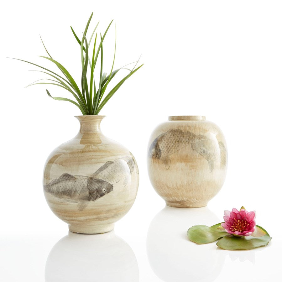 Fish painted vases - The Nifty Decor