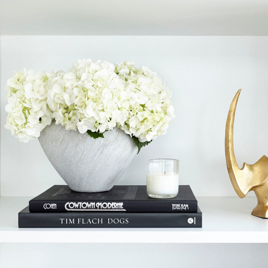 Natural Stone finish ceramic Vase - The Nifty Decor