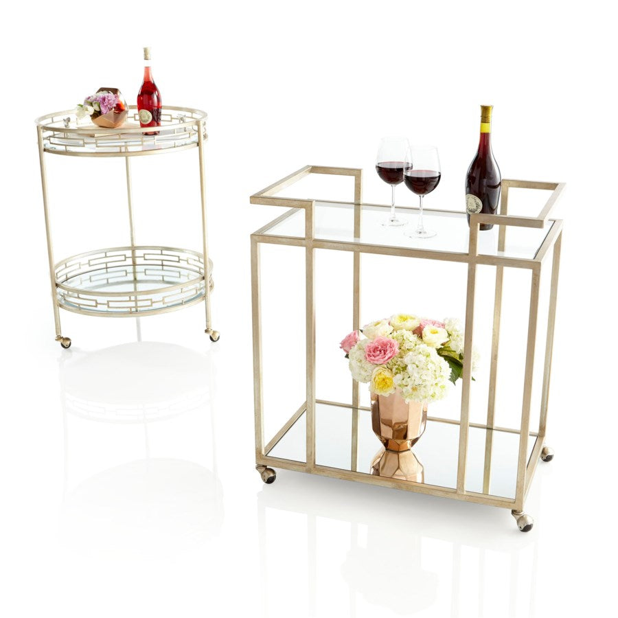 Iron and glass bar cart - The Nifty Decor