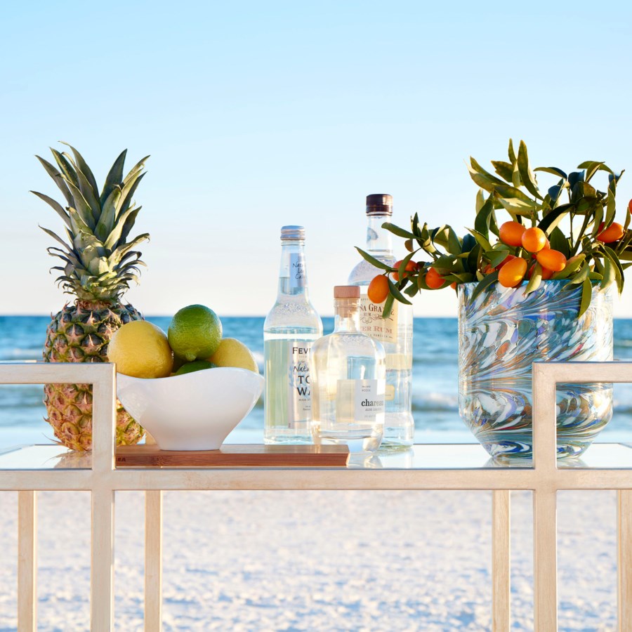 Iron and glass bar cart - The Nifty Decor