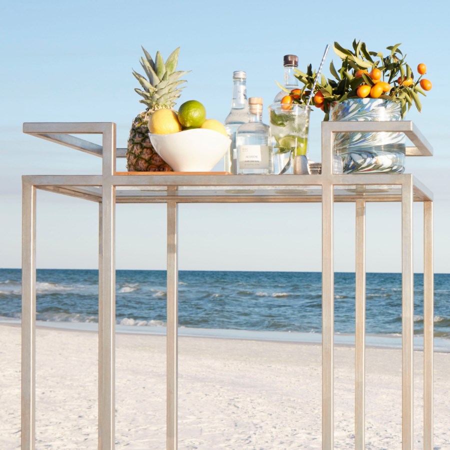 Iron and glass bar cart - The Nifty Decor