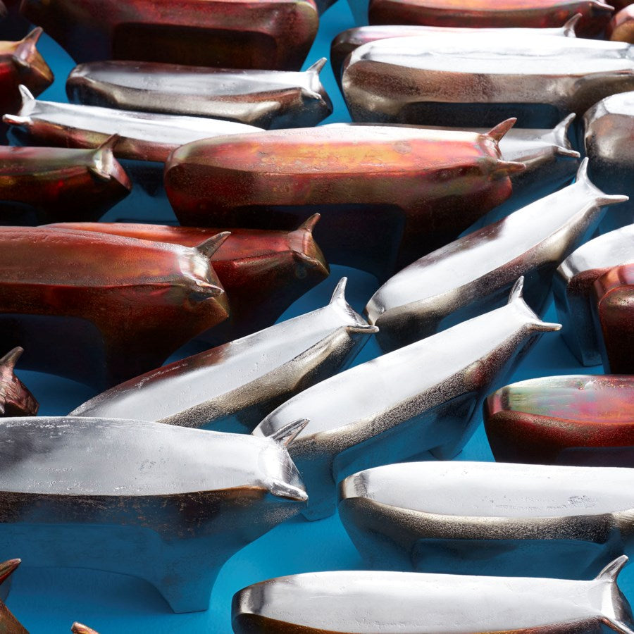 Shimmering Bovinity Sculpture - The Nifty Decor