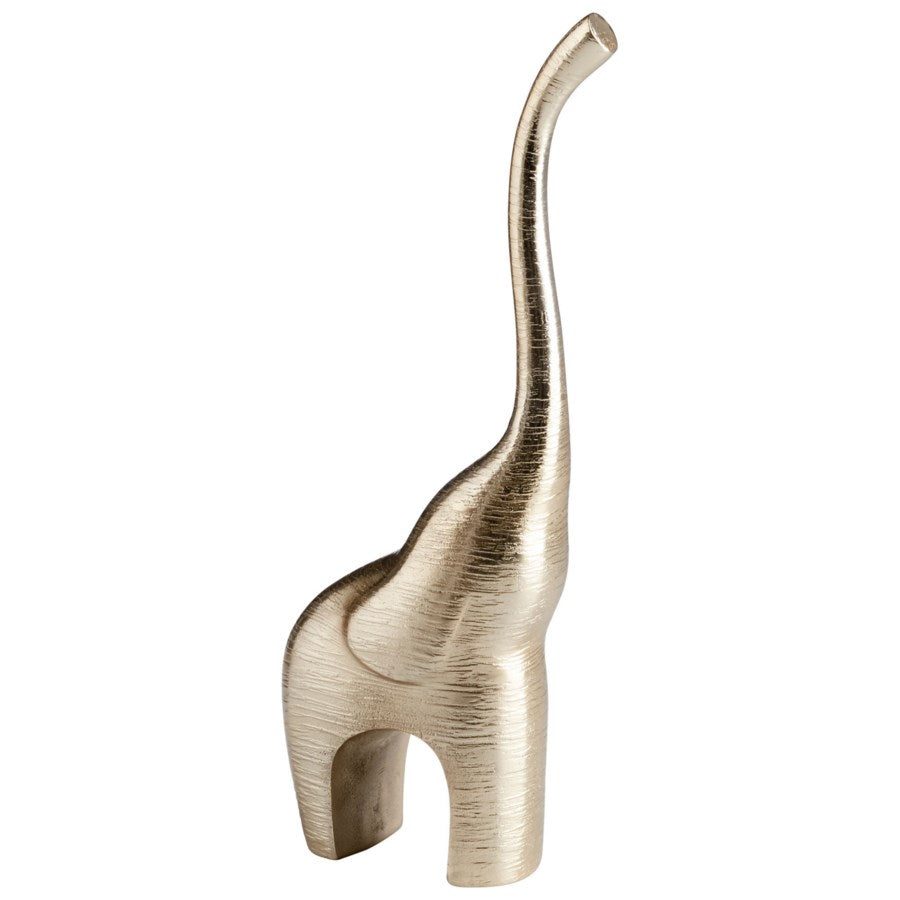 Textured champagne elephant sculpture - The Nifty Decor