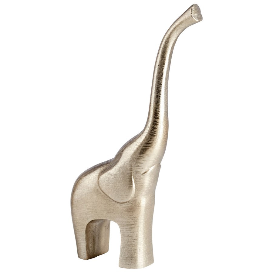 Textured champagne elephant sculpture - The Nifty Decor