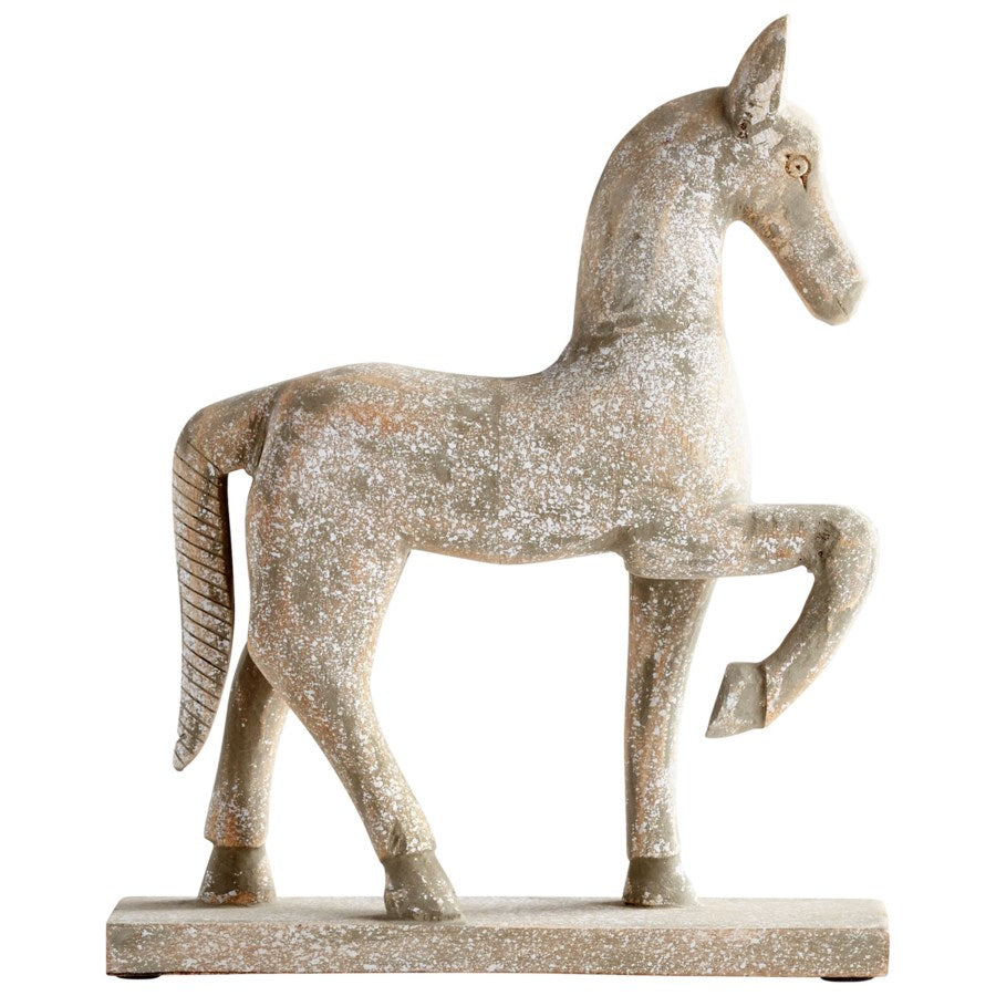 Antique french white horse sculpture - The Nifty Decor