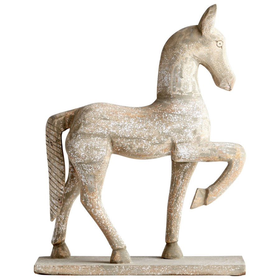 Antique french white horse sculpture - The Nifty Decor