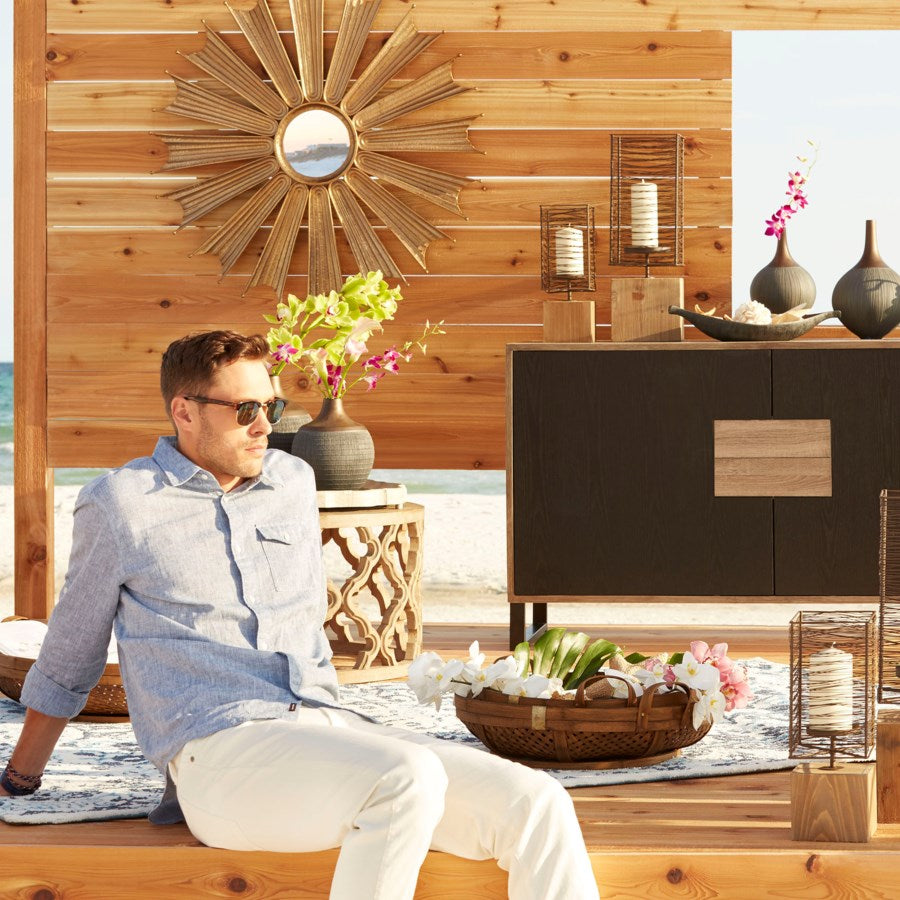 Charcoal Grey and Bronze finish Vase - The Nifty Decor