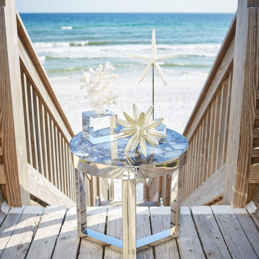 White finish start fish sculpture - The Nifty Decor