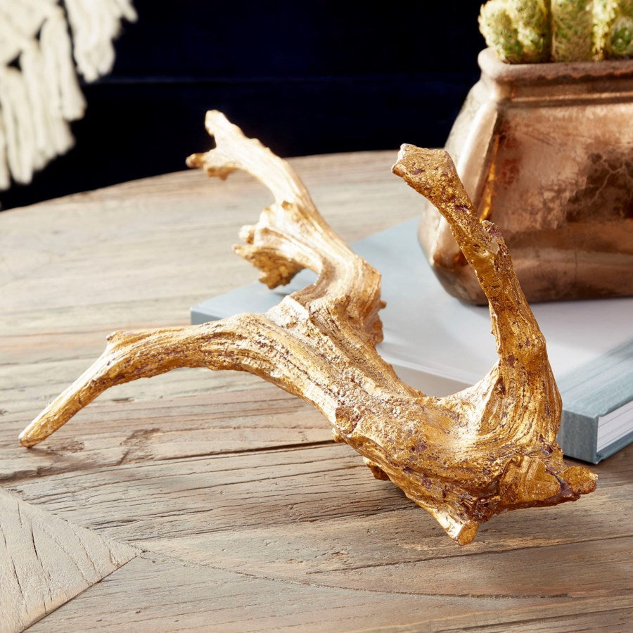 Golden Dried Branch sculpture - The Nifty Decor