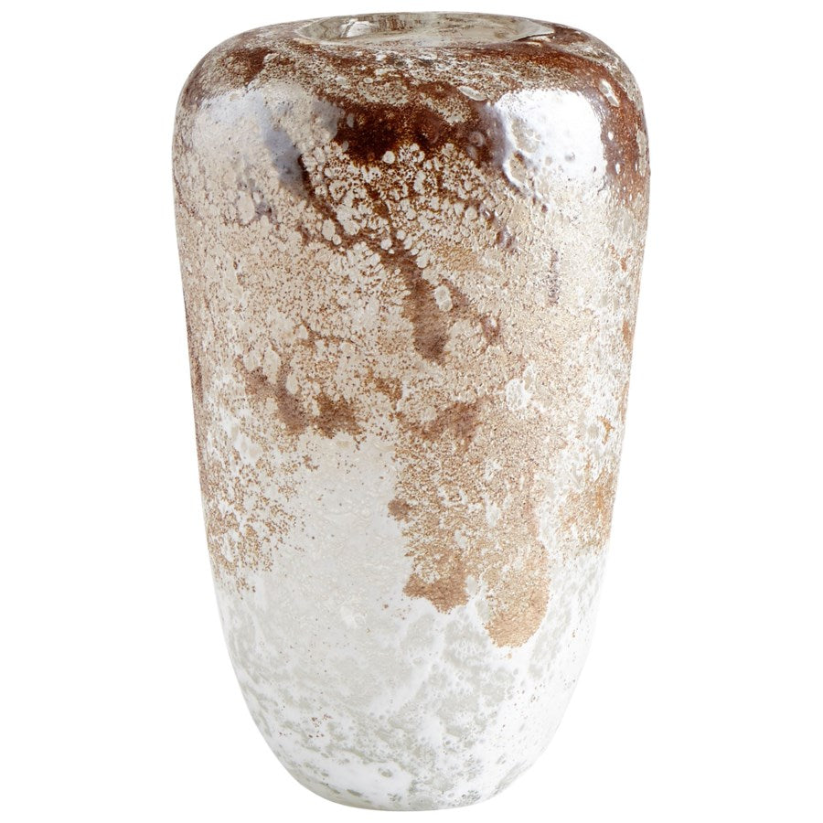 White and golden Glass Vase - The Nifty Decor