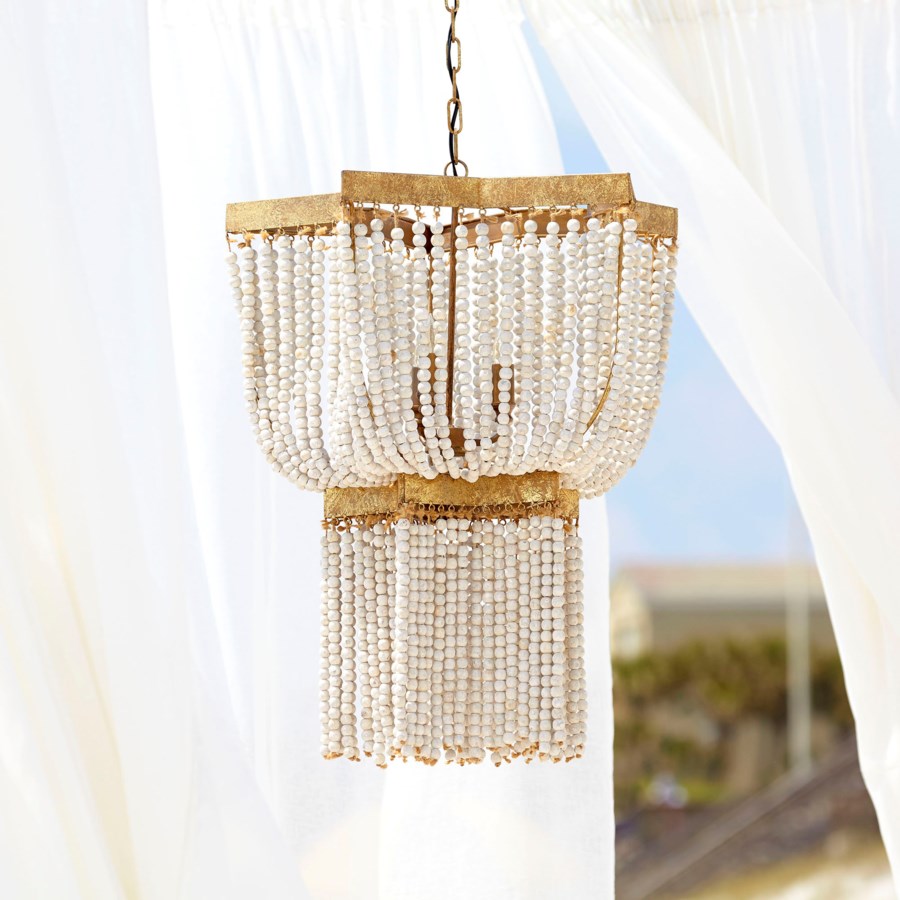 Three-light tinted gold leaf pendant - The Nifty Decor
