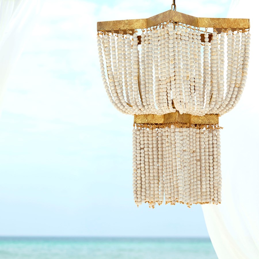 Three-light tinted gold leaf pendant - The Nifty Decor