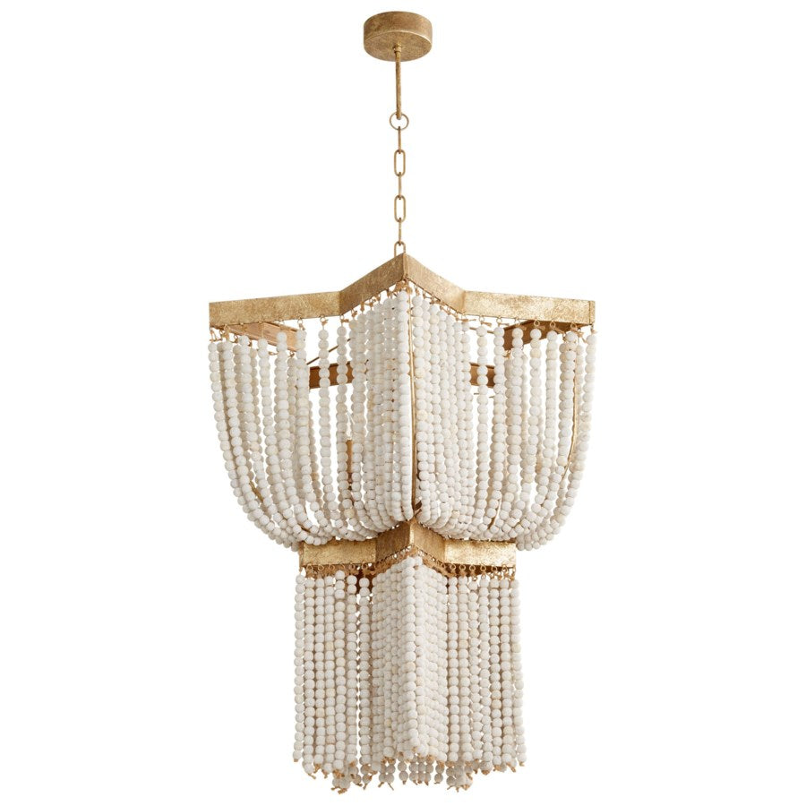 Three-light tinted gold leaf pendant - The Nifty Decor