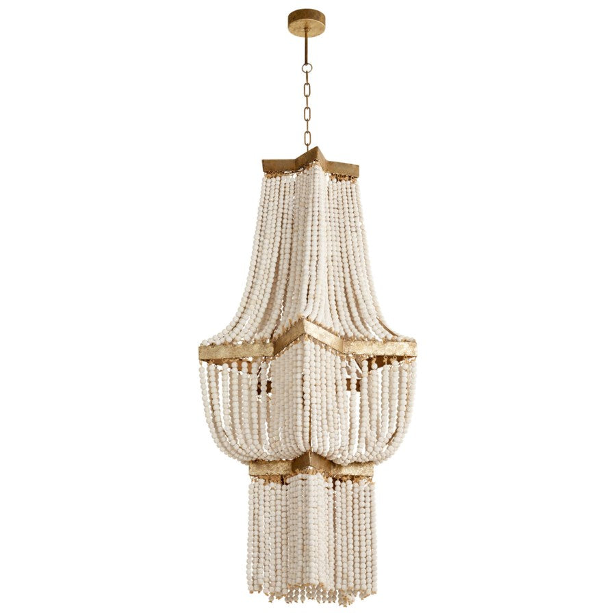 Three-light tinted gold leaf pendant - The Nifty Decor