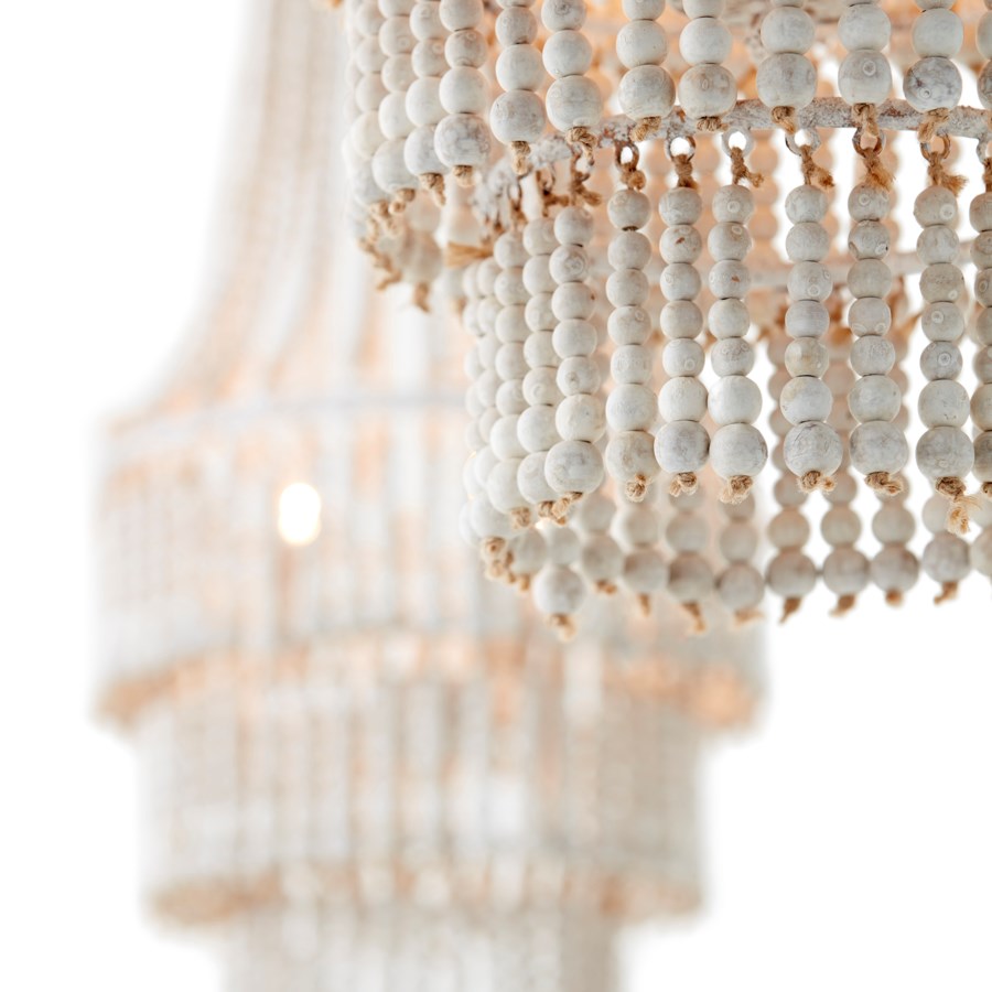Three-light white wash pendant light - The Nifty Decor