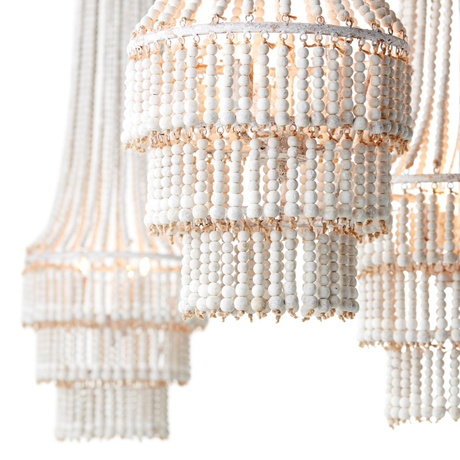 Three-light white wash pendant light - The Nifty Decor