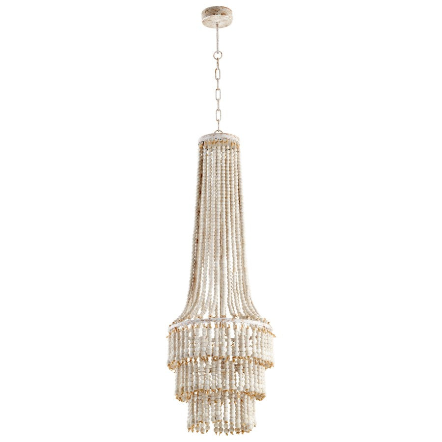 Three-light white wash pendant light - The Nifty Decor