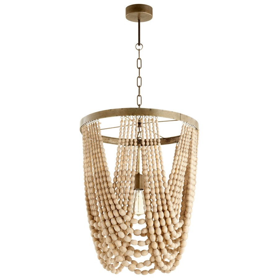Looped wood beads pendant light - The Nifty Decor