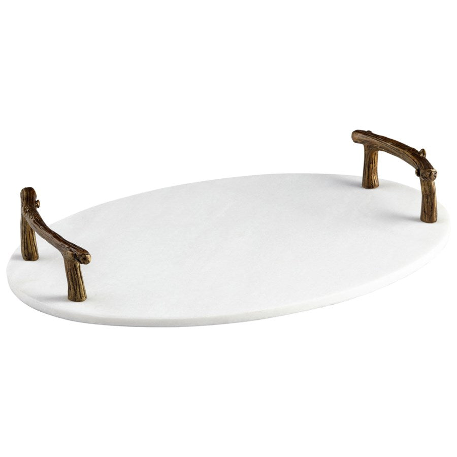 Tray with bronze finished iron handles - The Nifty Decor