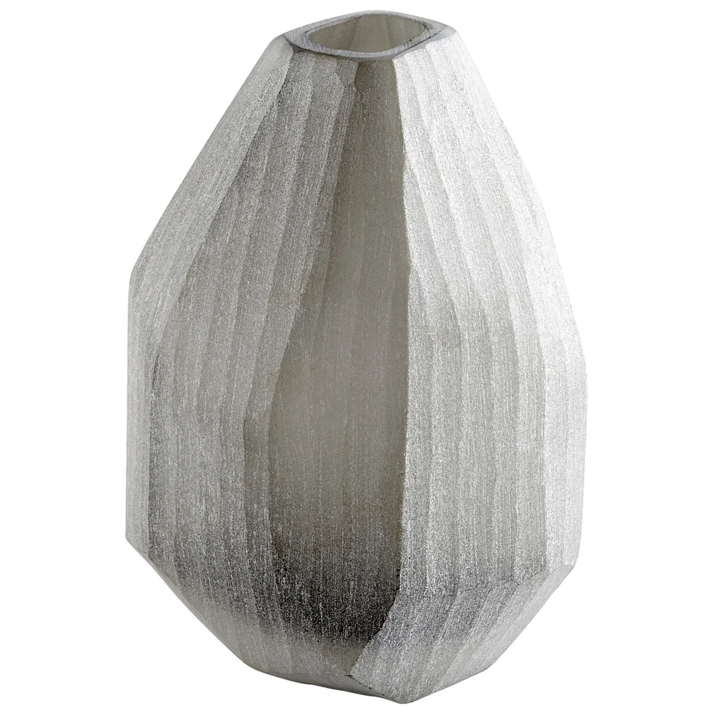 Ash Grey Glass Vase - Bombay Mercantile