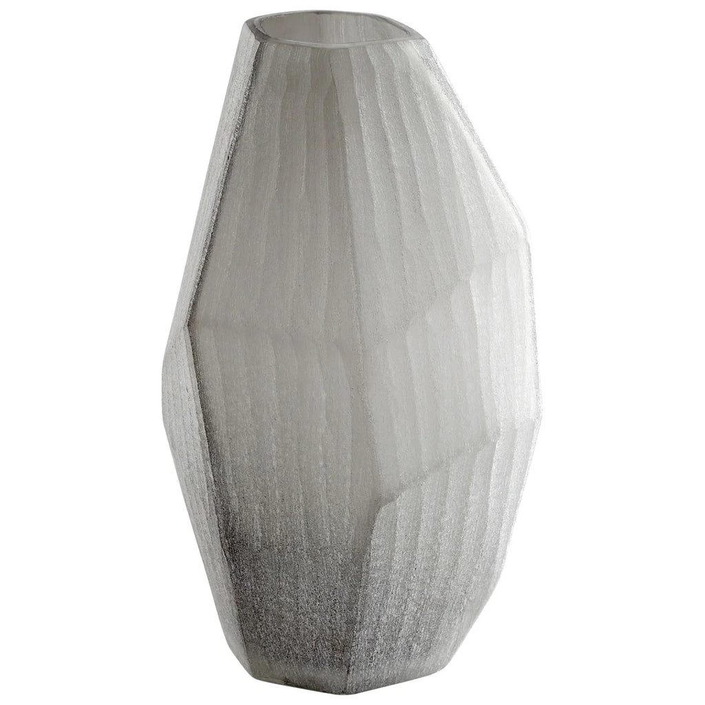 Ash Grey Glass Vase - Bombay Mercantile