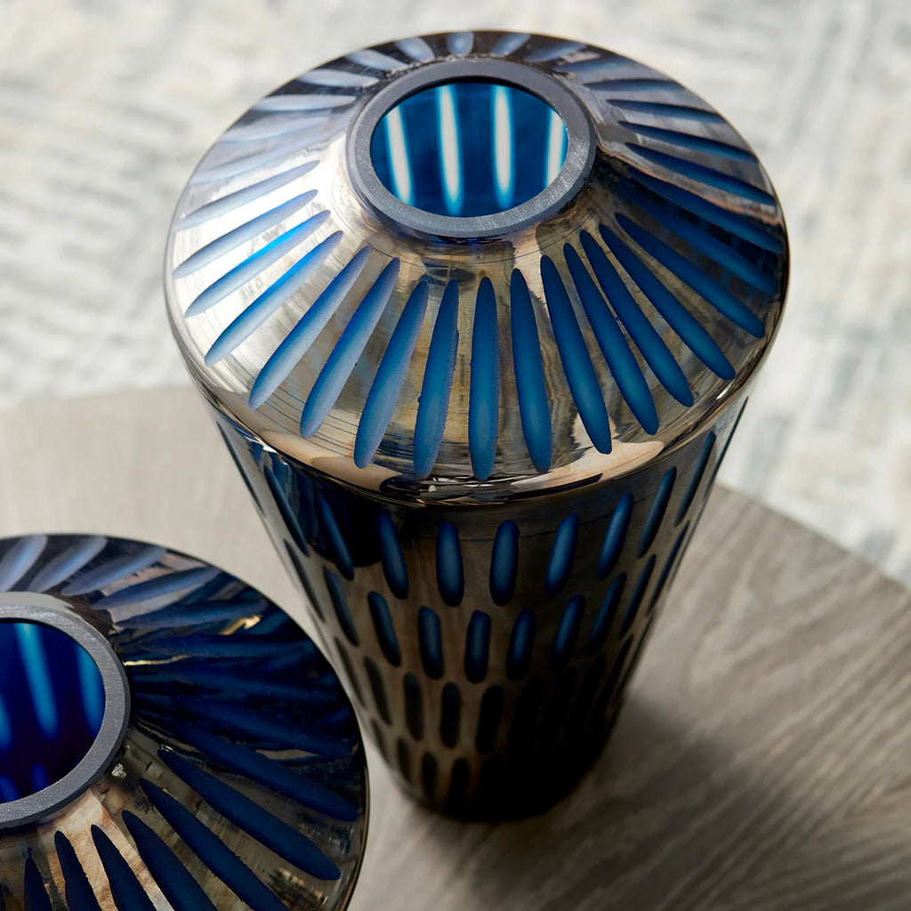 Blue Toreen Vase - Bombay Mercantile