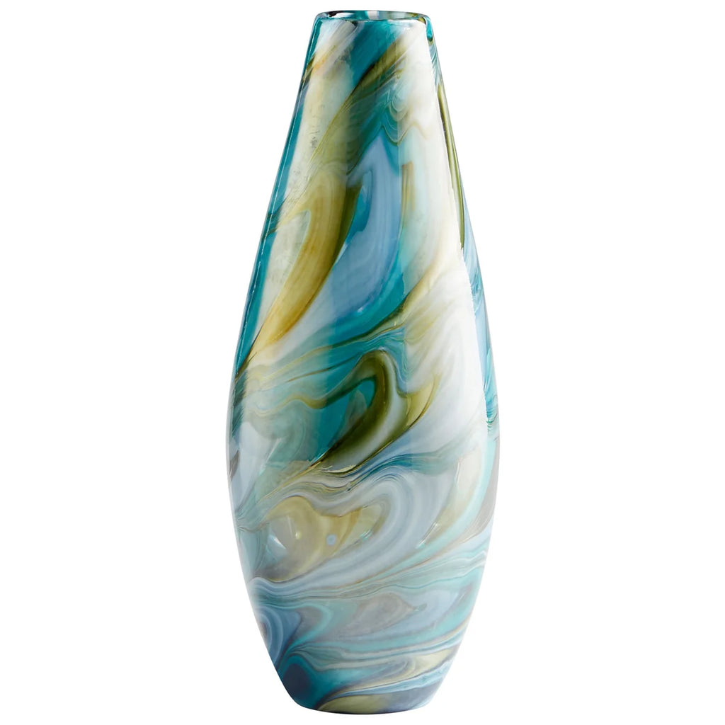 Multicolored Blue Vase - Bombay Mercantile