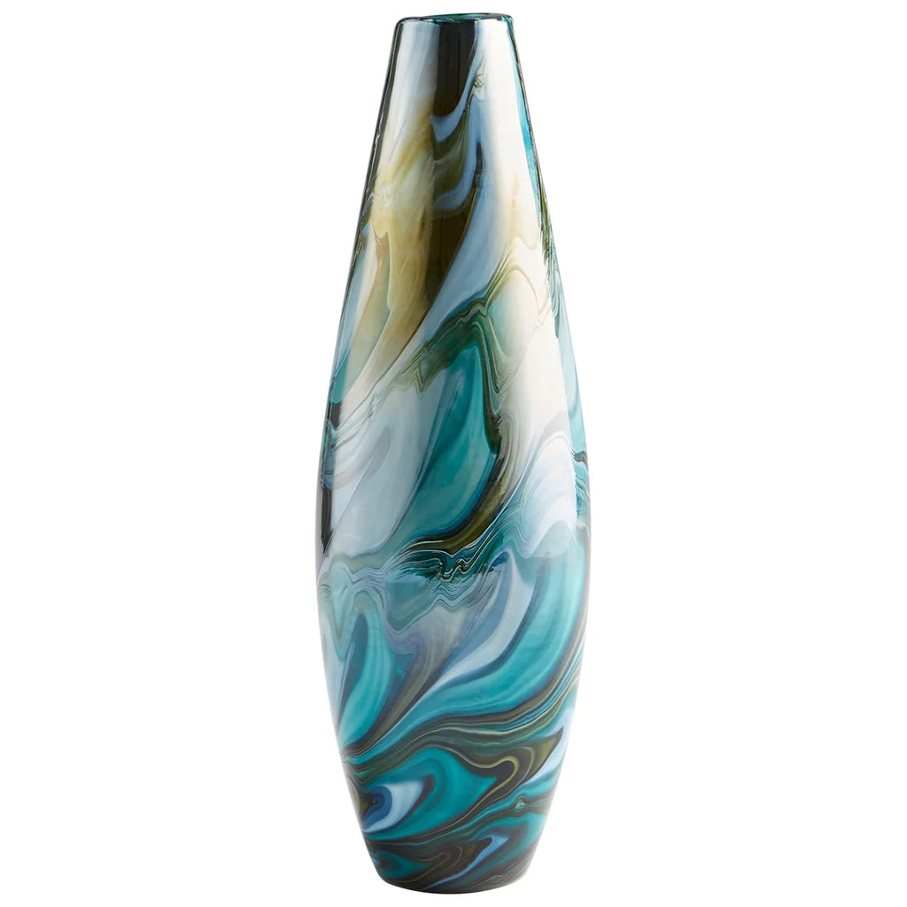 Multicolored Blue Vase - Bombay Mercantile