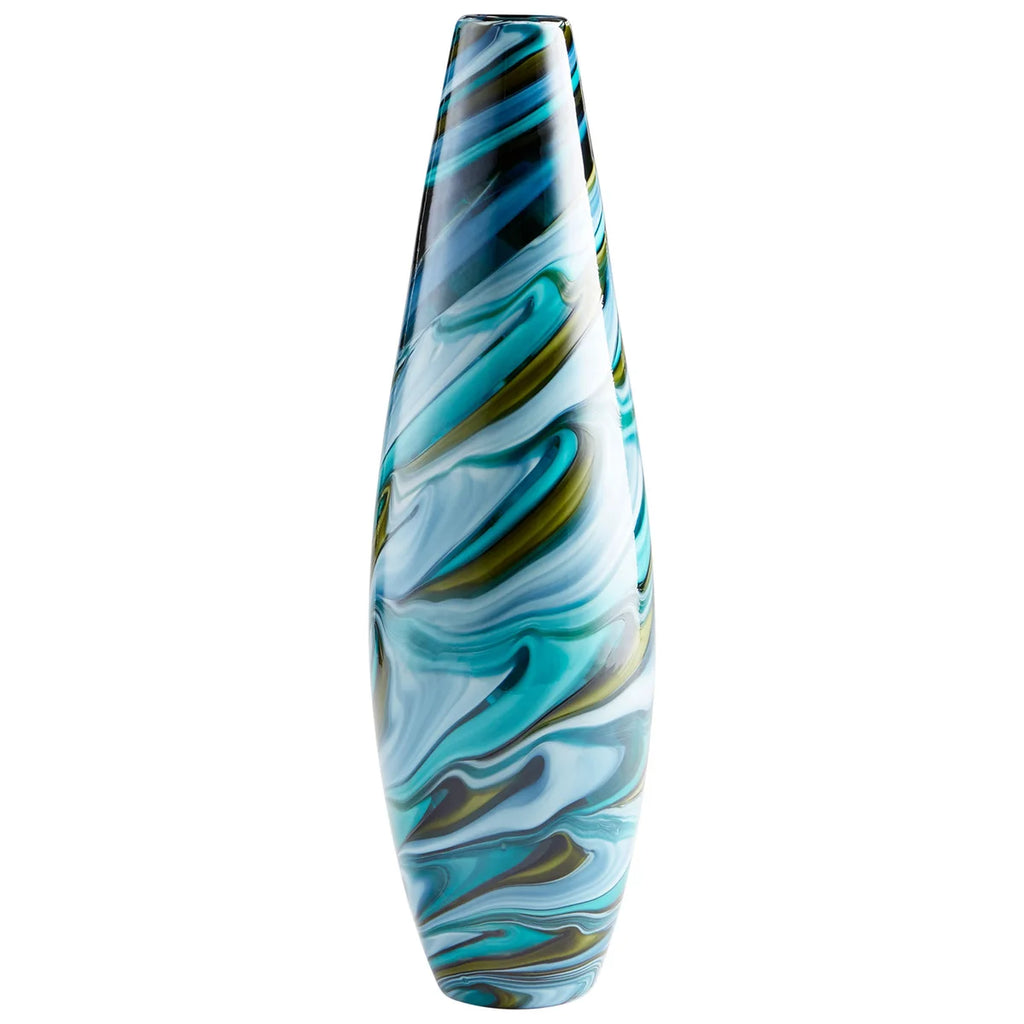 Multicolored Blue Vase - Bombay Mercantile