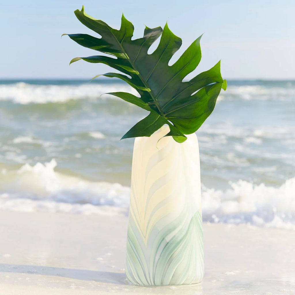 Yellow and Green Vase - Bombay Mercantile