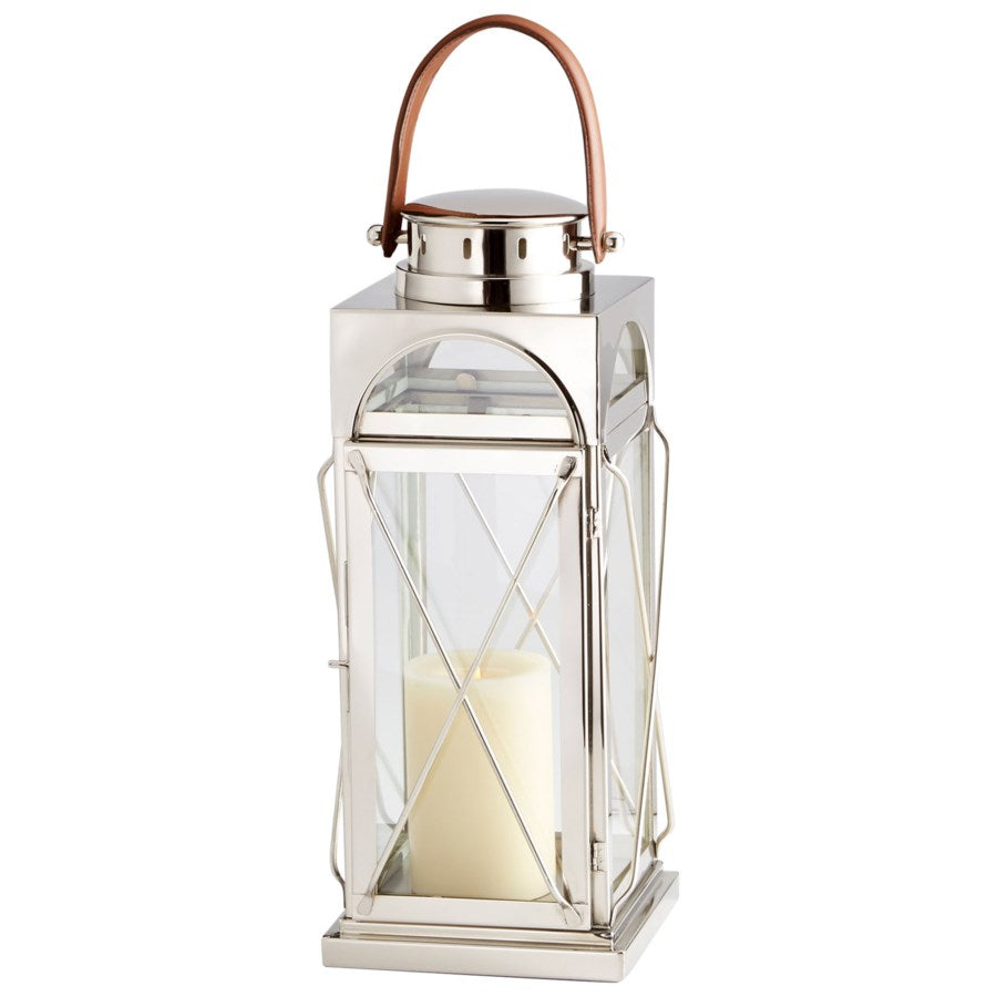Nickel finish Lanter Candleholder - The Nifty Decor