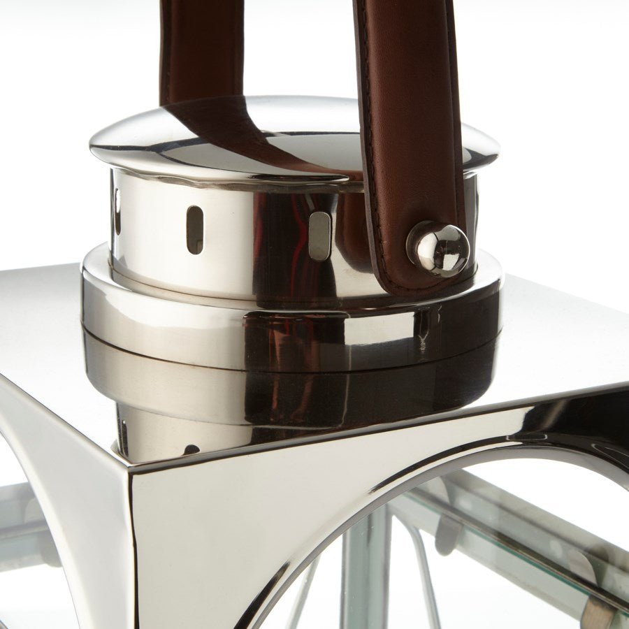 Nickel finish Lanter Candleholder - The Nifty Decor