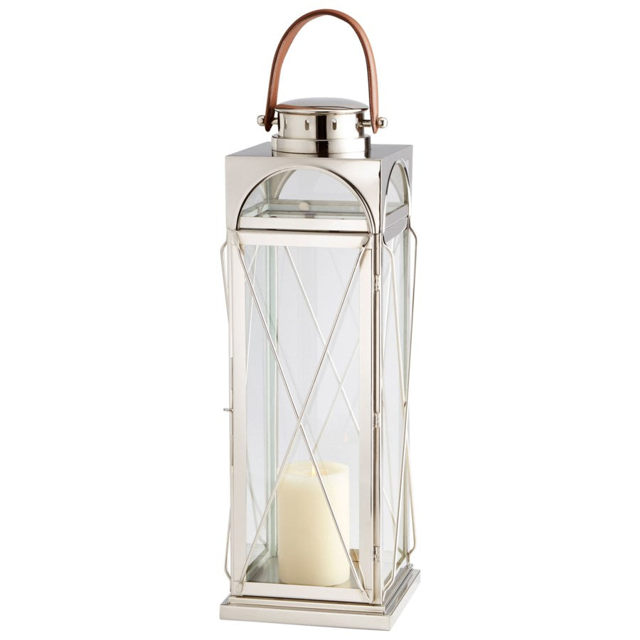 Nickel finish Lanter Candleholder - The Nifty Decor