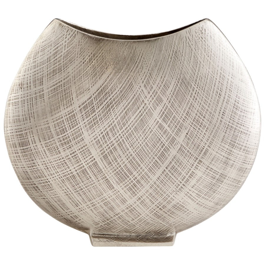 Corinne Antique Silver Finish Aluminum Vase - The Nifty Decor