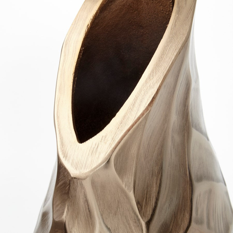 Hand Carved Aluminum Vase - The Nifty Decor