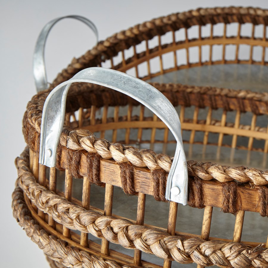 Metal bamboo tray, Set of 2 - The Nifty Decor