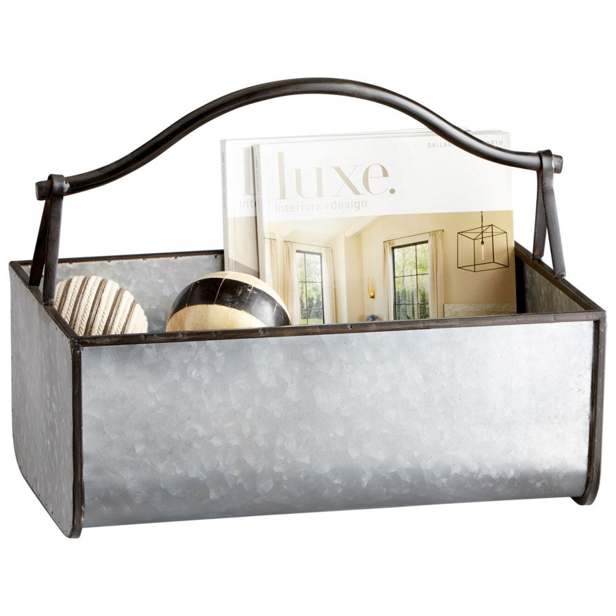 Galvanized metal basket - The Nifty Decor