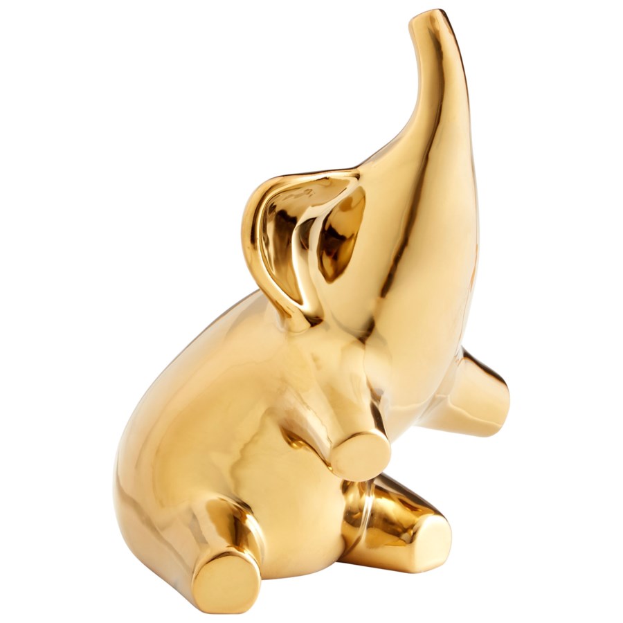 Gold elephant sculpture. - The Nifty Decor