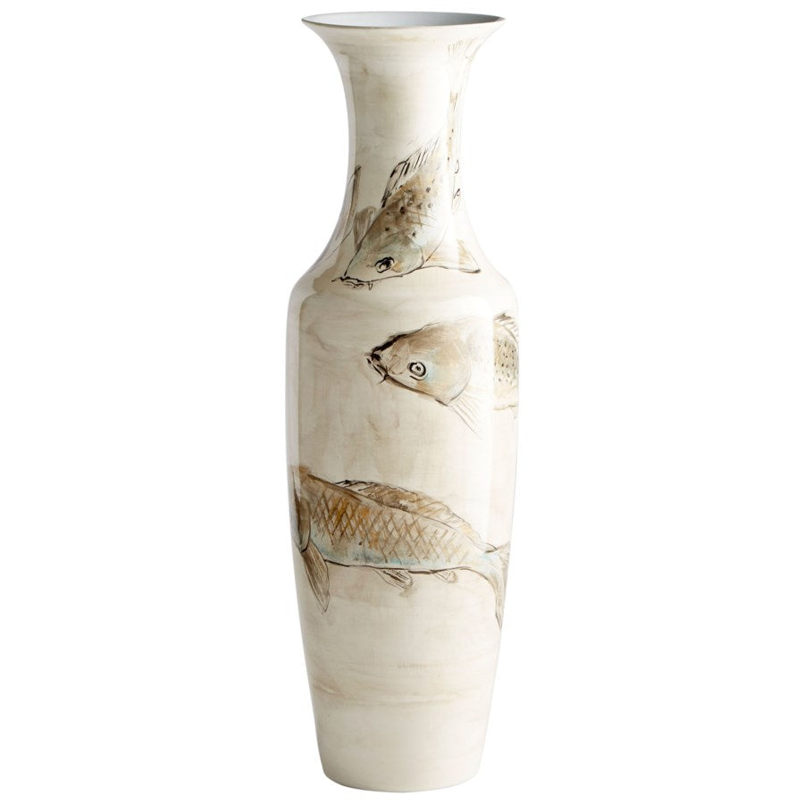 Hand Painted fish on Ceramic Vase - The Nifty Decor